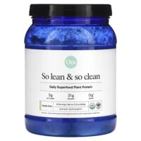 So Lean & So Clean, ежедневный растительный протеин из суперфудов, со вкусом ванильного и чая, 600 г (21,2 унции) — Ora