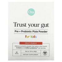 Trust Your Gut, порошок для детей с пребиотиками и пробиотиками, фруктовый пунш, 6 млрд КОЕ, 30 стиков по 1,5 г (0,05 унции) — Ora