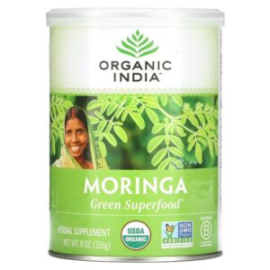 зеленые суперфуды, моринга, 226 г (8 унций) — Organic India