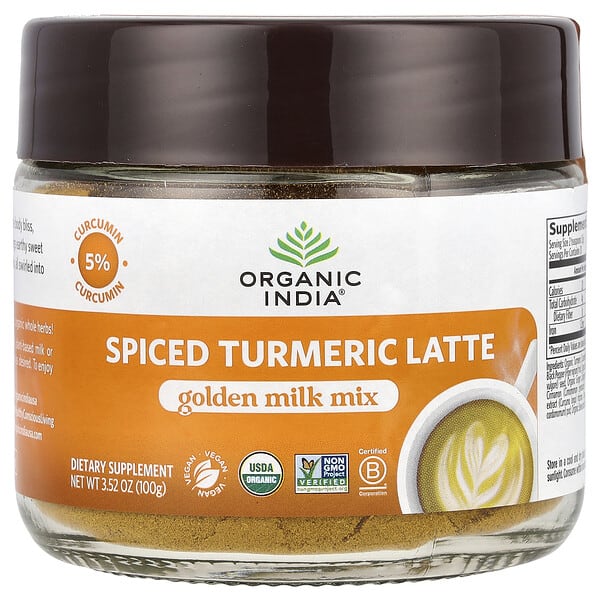 ori58029_v_16.jpg пряное латте с куркумой, смесь Golden Milk, 100 г (3,52 унции) — Organic India