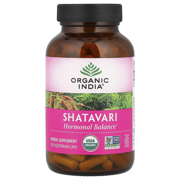 ori63534_v_8.jpg Шатавари, 180 вегетарианских капсул (400 мг на капсулу) — Organic India