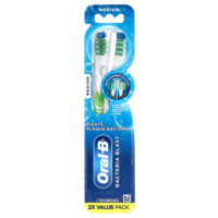 зубная щетка Bacteria Blast, средняя, 2 шт. — Oral-B