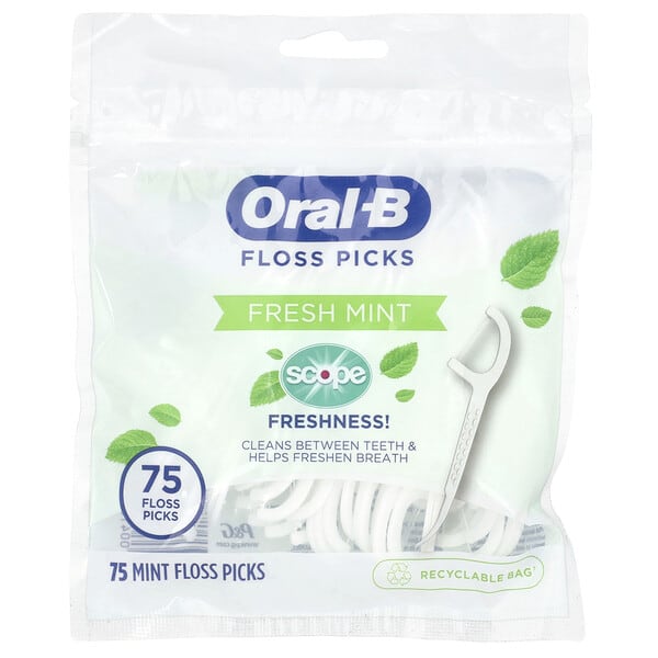 orl10794_v_7.jpg Scope Floss Picks, свежая мята, 75 зубочисток — Oral-B