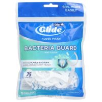 Glide, наборы для зубной нити, Bacteria Guard, мята, 75 шт. — Oral-B