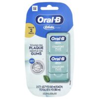 Glide Floss, Pro Health, комфорт плюс, мятный вкус, 2 тюбика по 40 м (43,7 ярда) — Oral-B