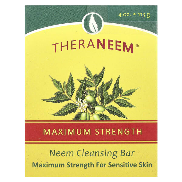 ors00013_v_41.jpg TheraNeem®, очищающее мыло с ним, максимальная сила действия, для чувствительной кожи, 113 г (4 унции) — Organix South