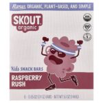 детские батончики-снеки, с малиной, 6 батончиков по 24 г (0,85 унции) — Skout Organic
