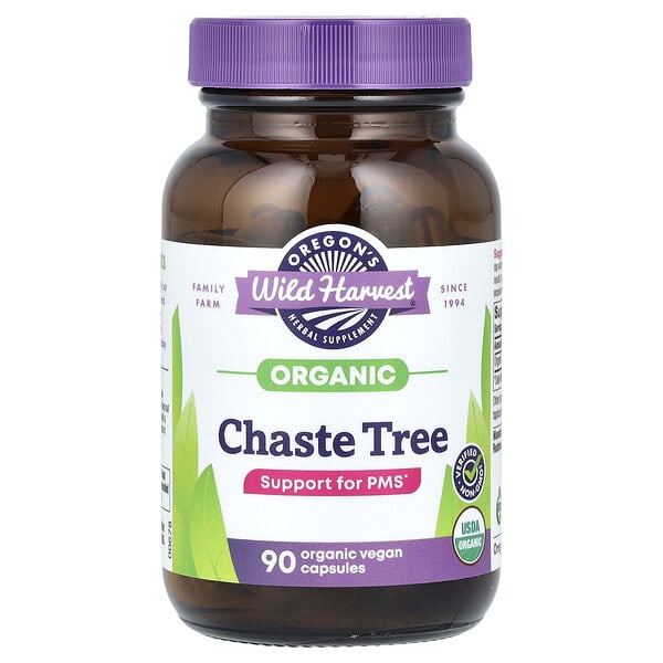 owh00442_v_44.jpg Organic Chaste Tree, 90 веганских капсул (440 мг на капсулу) — Oregon's Wild Harvest