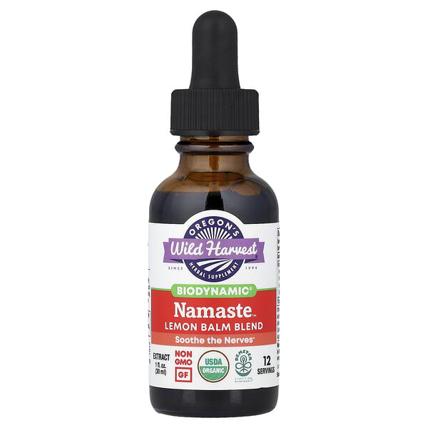 owh17214_v_24.jpg Biodynamic®, Namaste™, смесь мелиссы лекарственной, 30 мл (1 жидк. унция) — Oregon's Wild Harvest