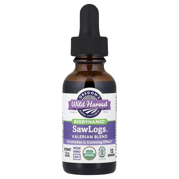 owh17216_v_24.jpg Biodynamic®, SawLogs™, смесь валерианы, 30 мл (1 жидк. унция) — Oregon's Wild Harvest