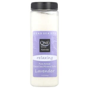 Dead Sea Spa, минеральные соли, расслабляющие, с лавандой, 907 г (32 унции) — One with Nature