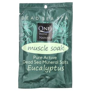 Dead Sea Spa, минералы, расслабление мышц, с запахом эвкалипта, 70 г — One with Nature