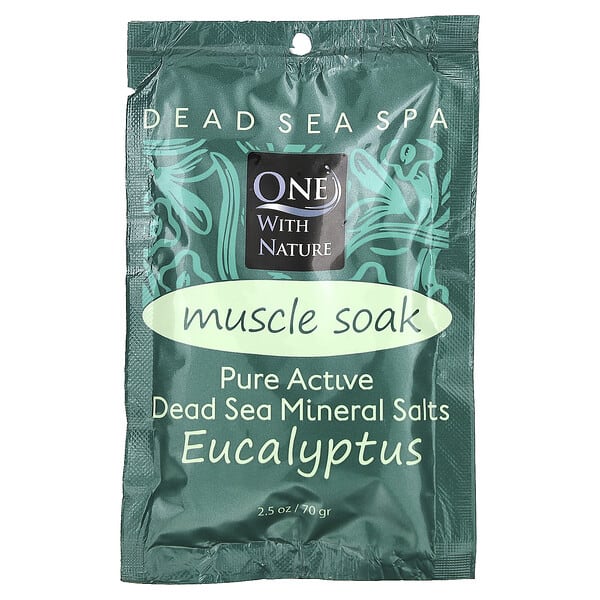 own01115_v_13.jpg Dead Sea Spa, минералы, расслабление мышц, с запахом эвкалипта, 70 г — One with Nature