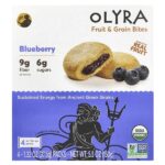 Fruit & Grain Bites, голубика, 4 упаковки по 37,5 г (1,32 унции) — Olyra