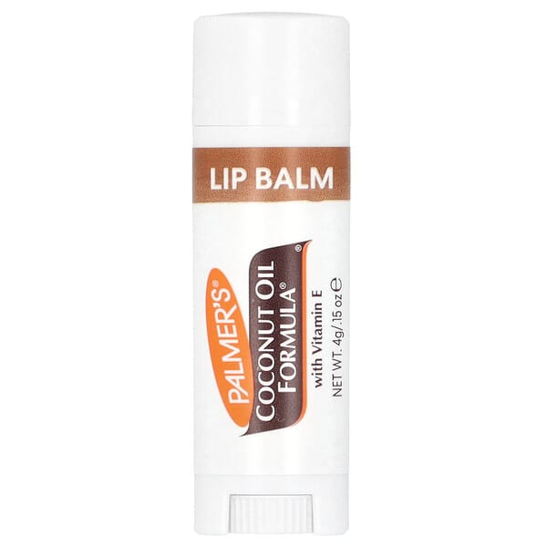 pal03222_v_33.jpg Coconut Oil Formula® с витамином E, увлажняющий кокосовый бальзам для губ, 4 г (0,15 унции) — Palmer's
