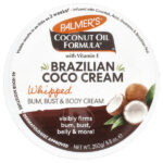 Coconut Oil Formula® с витамином E, бразильский кокосовый крем, взбитый, 250 г (8,8 унции) — Palmer's