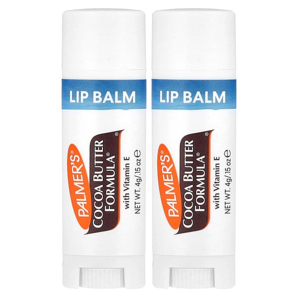 pal04221_v_25.jpg Cocoa Butter Formula, с витамином E, смягчающий и разглаживающий бальзам для губ, 2 шт. в упаковке, 4 г (0,15 унции) каждый — Palmer's