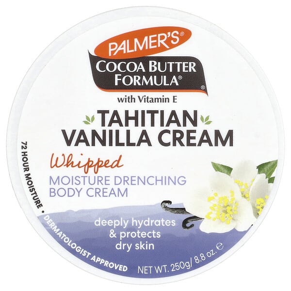 pal04287_v_18.jpg Cocoa Butter Formula® с витамином E, взбитый увлажняющий крем для тела, таитянская ваниль, 250 г (8,8 унции) — Palmer's