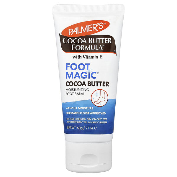 pal04391_v_58.jpg Cocoa Butter Formula® с витамином E, Foot Magic®, увлажняющий бальзам для ног, 60 г (2,1 унции) — Palmer's