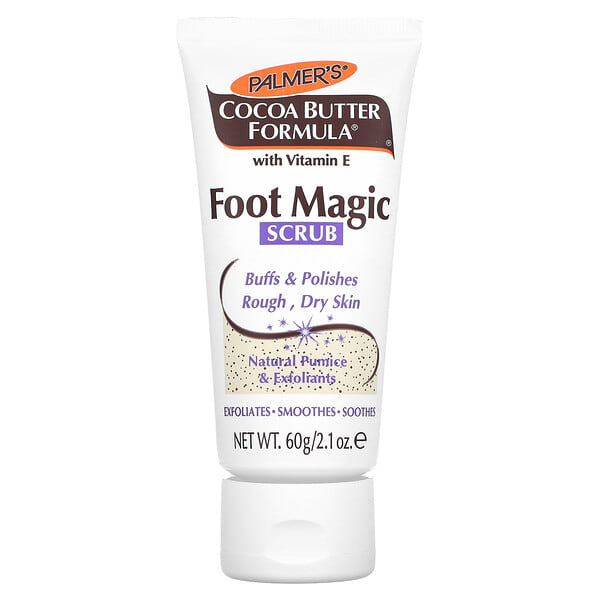 pal04393_v_12.jpg Coconut Butter Formula® с витамином E, скраб для ног, волшебный скраб для ног, 60 г (2,1 унции) — Palmer's