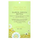 Super Green Detox, косметическая маска для лица, капуста и древесный уголь, 1 листовая маска, 20 мл (0,67 жидк. унц.) — Pacifica