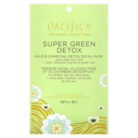 Super Green Detox, косметическая маска для лица, капуста и древесный уголь, 1 листовая маска, 20 мл (0,67 жидк. унц.) — Pacifica