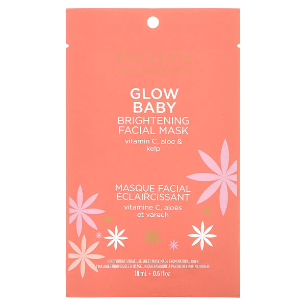 pap30626_v_3.jpg Glow Baby, осветляющая маска для лица, 1 шт., 18 мл (0,6 жидк. унц.) — Pacifica