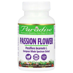 Passion Flower, 60 вегетарианских капсул (250 мг на капсулу) — Paradise Herbs