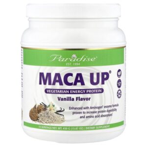Maca Up®, Vegetarian Energy Protein, Vanilla, 15.87 oz (450 g) — Paradise Herbs