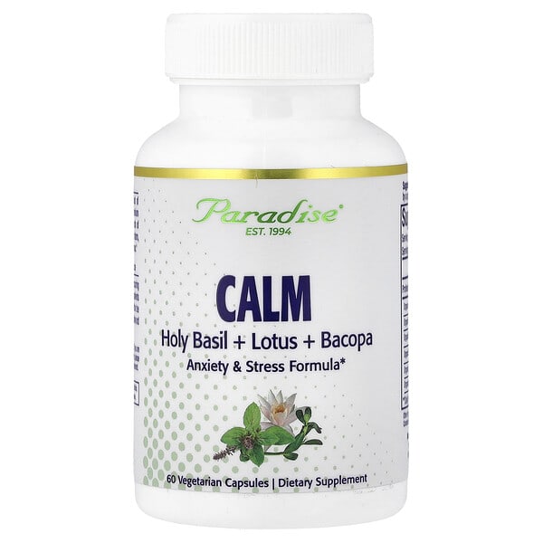 par77877_v_52.jpg Calm, 60 вегетарианских капсул — Paradise Herbs