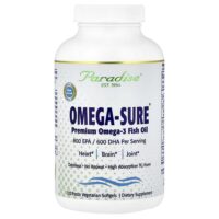 Omega-Sure®, рыбий жир премиального качества с омега-3, 120 вегетарианских капсул Pesco — Paradise Herbs