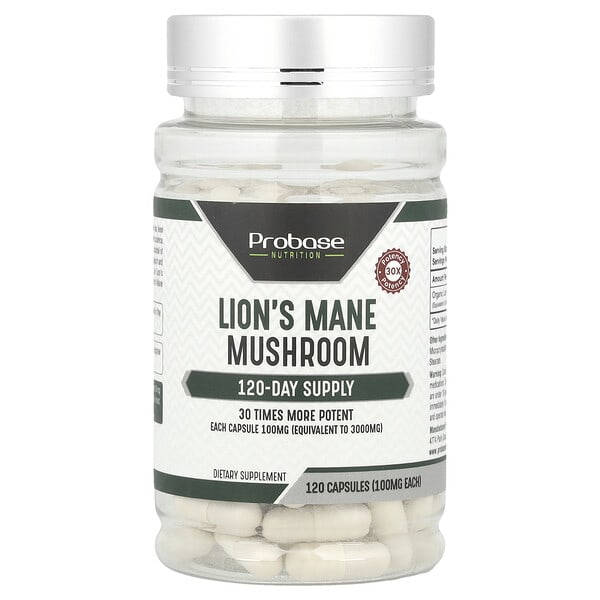 pba69057_v_16.jpg Гриб львиная грива, 100 мг, 120 капсул — Probase Nutrition