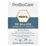 пробиотики с пребиотиками для мужчин, 50 млрд, 30 растительных капсул — ProBioCare