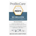 пробиотики с пребиотиками для мужчин, 50 млрд, 60 растительных капсул — ProBioCare