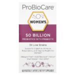 Пробиотики для женщин с пребиотиками, 50 млрд, 60 растительных капсул — ProBioCare