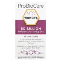 Пробиотики для женщин с пребиотиками, 50 млрд, 60 растительных капсул — ProBioCare