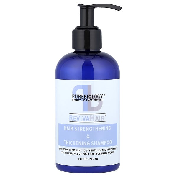 pbg37196_v_17.jpg Pure Biology, RevivaHair™, шампунь для укрепления и густоты волос, 240 мл (8 жидк. унций)