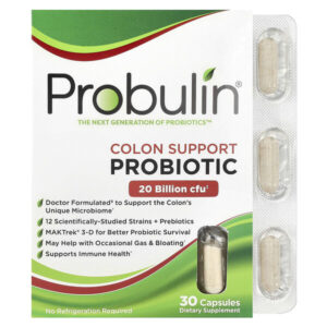 Поддержка толстого кишечника, пробиотик, 30 капсул — Probulin