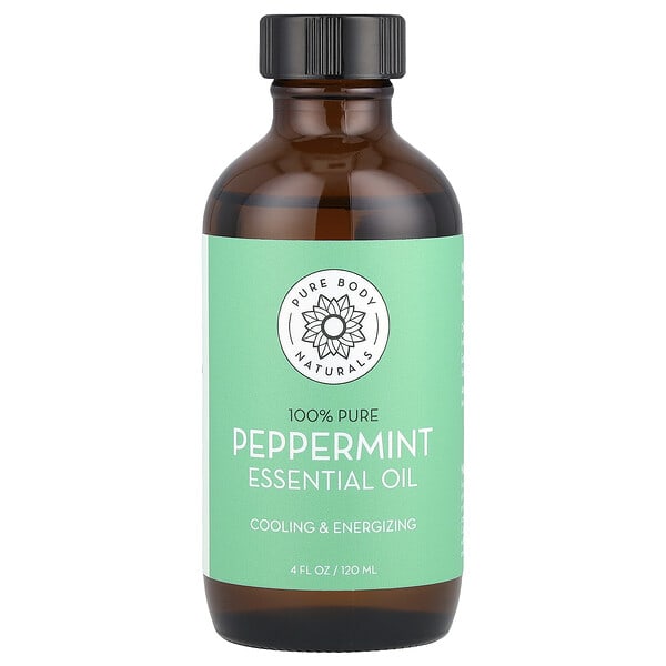 pby00728_v_34.jpg эфирное масло, перечная мята, 120 мл (4 жидк. унции) — Pure Body Naturals