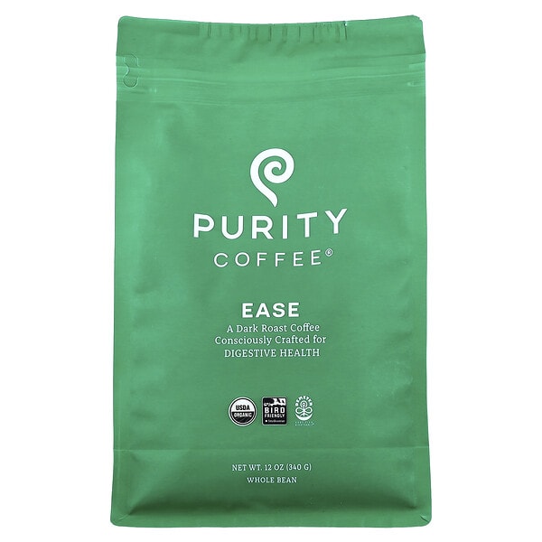 pce16904_v_2.jpg Ease, цельная фасоль, темная обжарка, 340 г (12 унций) — Purity Coffee