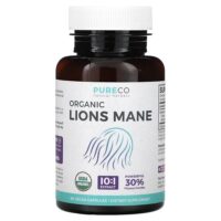 Органическая львиная грива, 60 веганских капсул (500 мг на капсулу) — Pure Co.