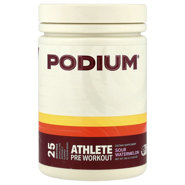 pdi60096_v_8.jpg Athlete, предтренировочный комплекс, с кислым арбузом, 395 г (13,93 унции) — Podium Nutrition