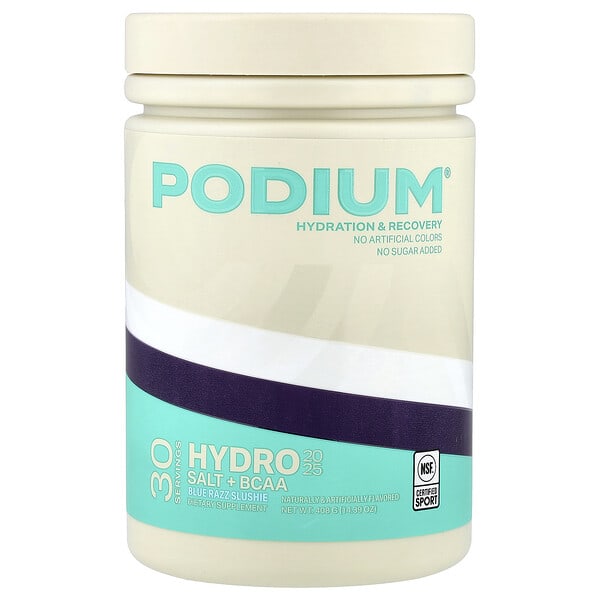 pdi60207_v_8.jpg Hydro & Salt 2025 + BCAA, жидкий вкус голубой малины, 408 г (14,39 унции) — Podium Nutrition