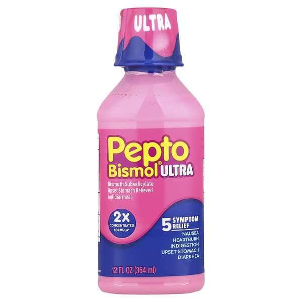 peb03928_v_24.jpg Pepto Bismol® Ultra, 354 мл (12 жидк. Унций) — Pepto Bismol