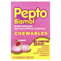 Chewables, вишня, 30 жевательных таблеток (131 мг в 1 таблетке) — Pepto Bismol