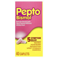 субсалицилат висмута, 40 капсул (131 мг в 1 капсуле) — Pepto Bismol