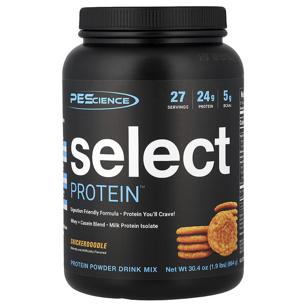 pec04902_v_56.jpg Select Protein™, порошковая смесь для приготовления напитка, Snickerdoodle, 864 г (1,9 фунта) — PEScience