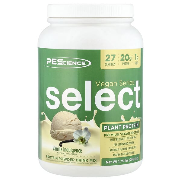 pec19987_v_48.jpg Vegan Series, Select Plant Protein™, ванильный вкус, 796,5 г (1,75 фунта) — PEScience