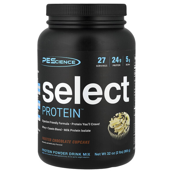 pec19994_v_40.jpg Select Protein™, протеиновая смесь для приготовления напитка, глазированное шоколадное пирожное, 905 г (2 фунта) — PEScience