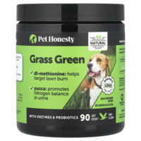 Grass Green, для собак, утка, 90 жевательных таблеток, 270 г (9,5 унции) — Pet Honesty